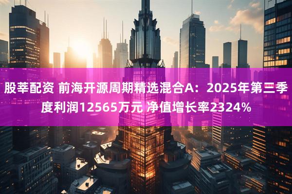 股莘配资 前海开源周期精选混合A：2025年第三季度利润12565万元 净值增长率2324%
